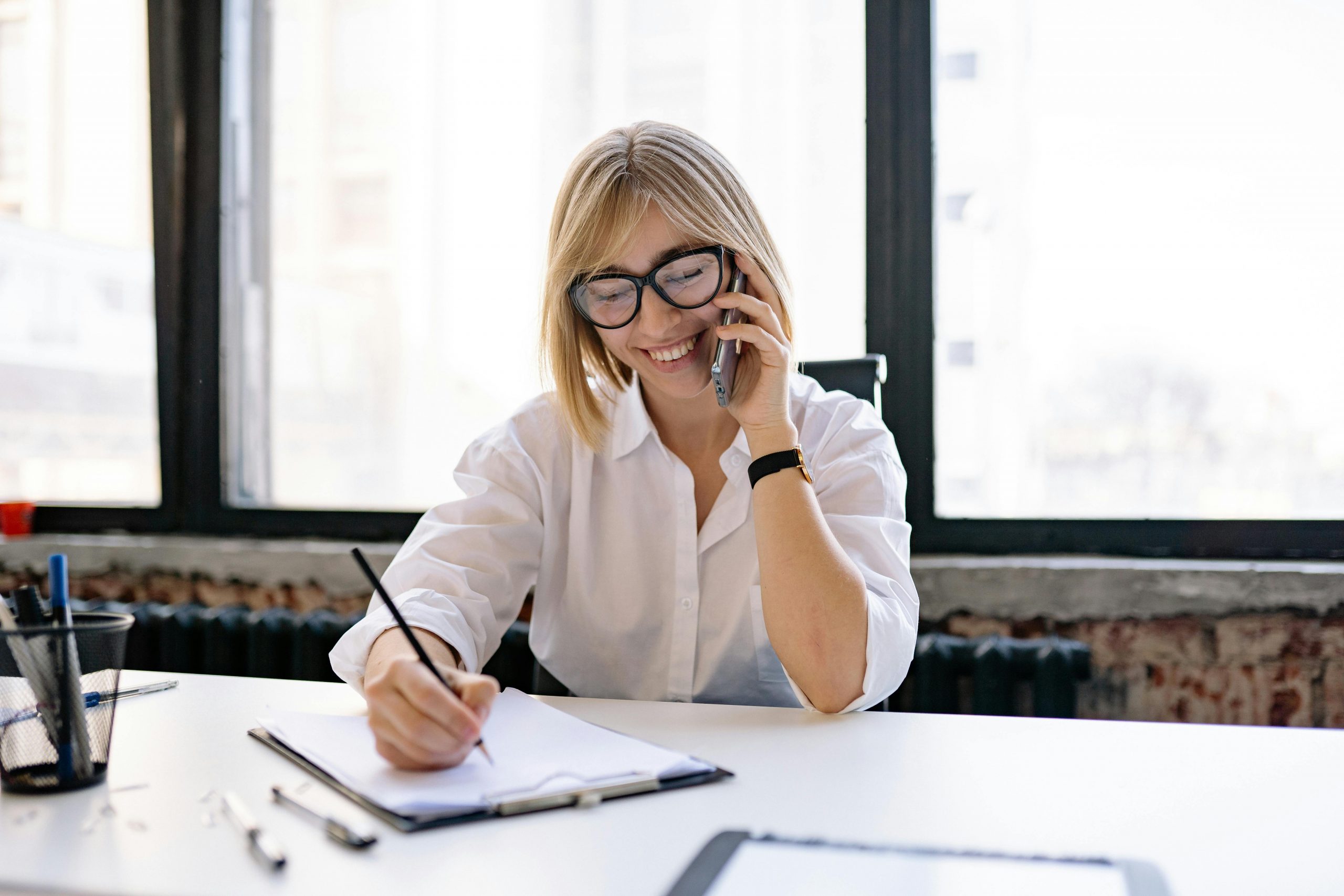 Accountant providing dedicated support on a client call